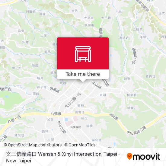 文三信義路口 Wensan & Xinyi Intersection map