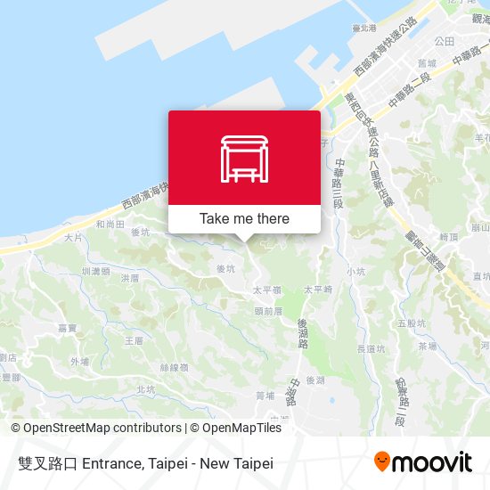 雙叉路口 Entrance map