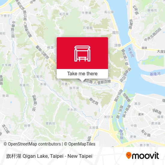 旗杆湖 Qigan Lake map