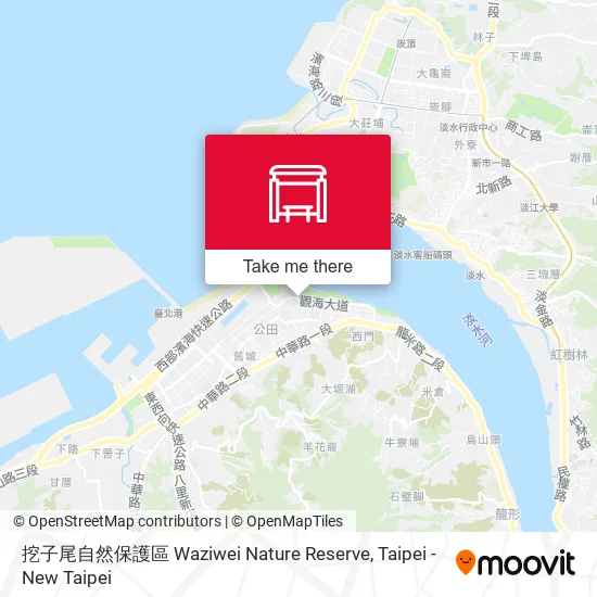 挖子尾自然保護區 Waziwei Nature Reserve map