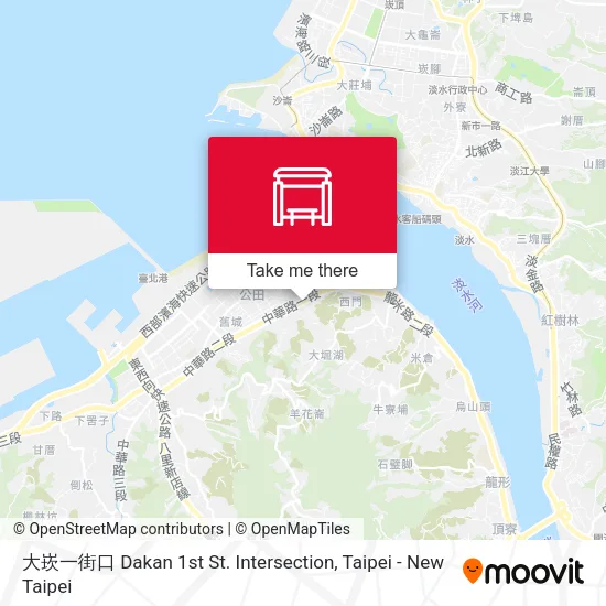 大崁一街口 Dakan 1st St. Intersection map