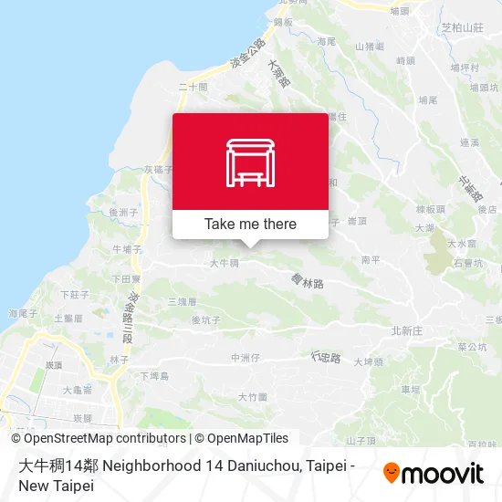 大牛稠14鄰 Neighborhood 14 Daniuchou map