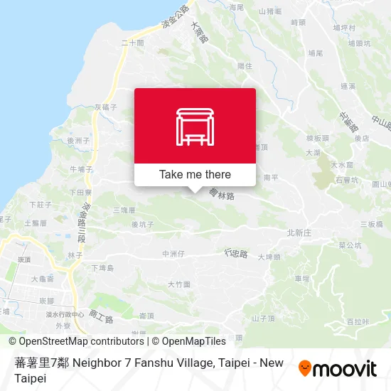 蕃薯里7鄰 Neighbor 7 Fanshu Village map