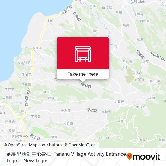 蕃薯里活動中心路口 Fanshu Village Activity Entrance map