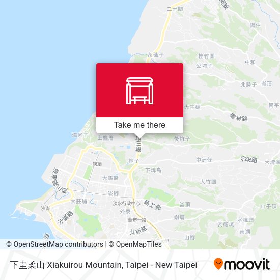 下圭柔山 Xiakuirou Mountain map