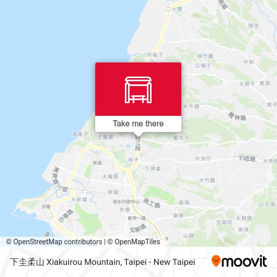 下圭柔山 Xiakuirou Mountain map
