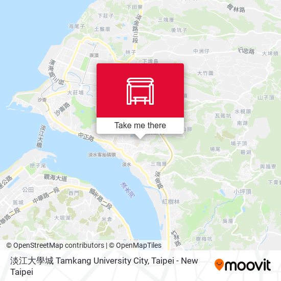 淡江大學城 Tamkang University City map