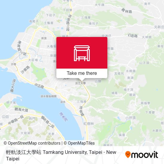 輕軌淡江大學站 Tamkang University地圖