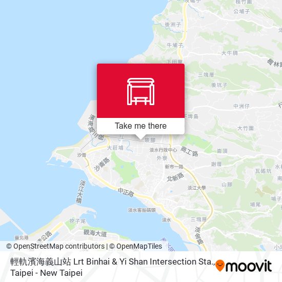 輕軌濱海義山站 Lrt Binhai & Yi Shan Intersection Sta. map