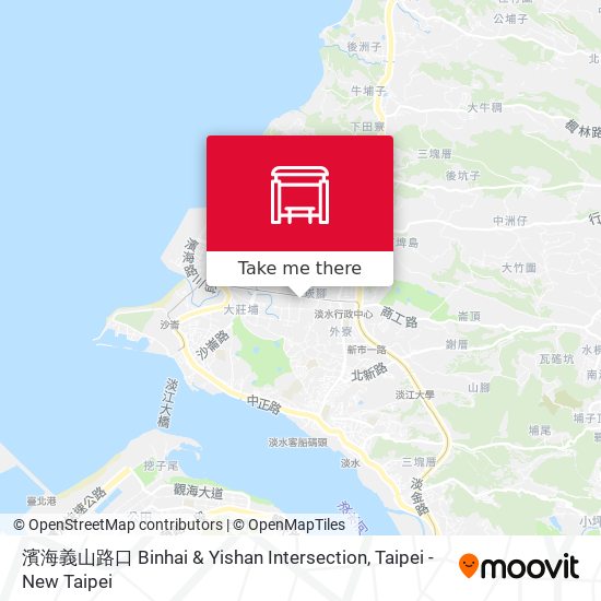 濱海義山路口 Binhai & Yishan Intersection map