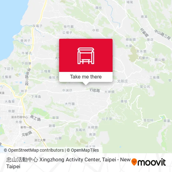 忠山活動中心 Xingzhong Activity Center地圖