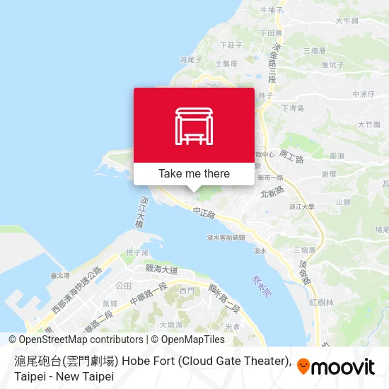 滬尾砲台(雲門劇場) Hobe Fort (Cloud Gate Theater) map