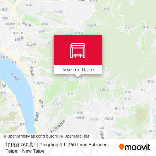 坪頂路760巷口 Pingding Rd. 760 Lane Entrance map