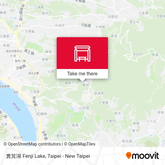 糞箕湖 Fenji Lake map