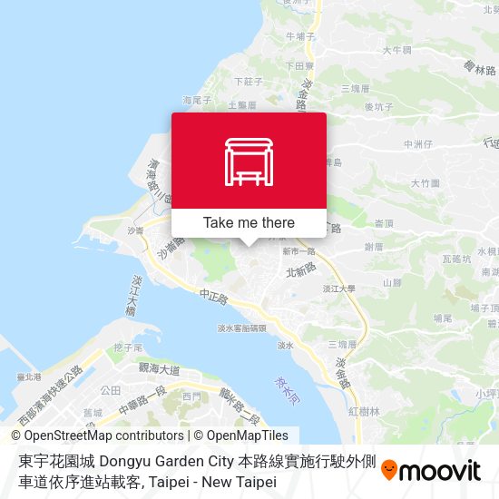 東宇花園城 Dongyu Garden City 本路線實施行駛外側車道依序進站載客地圖