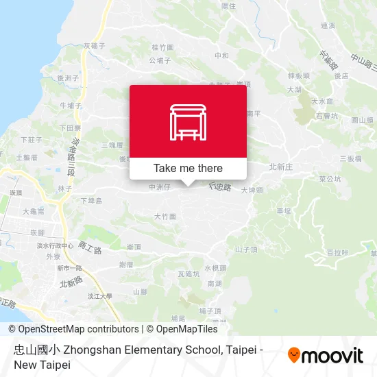 忠山國小 Zhongshan Elementary School map