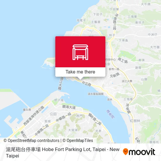 滬尾砲台停車場 Hobe Fort Parking Lot地圖