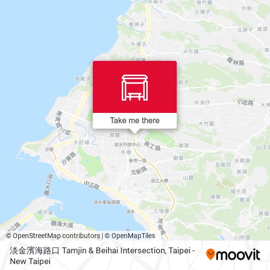 淡金濱海路口 Tamjin & Beihai Intersection map
