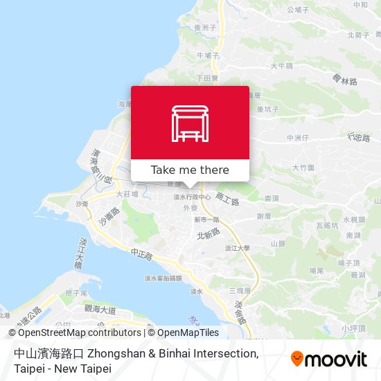 中山濱海路口 Zhongshan & Binhai Intersection map