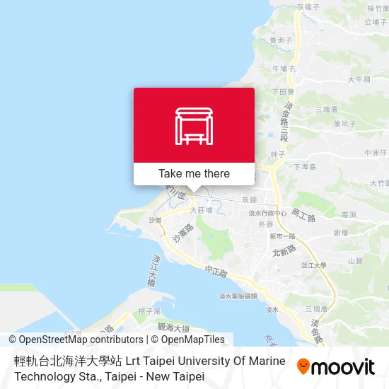 輕軌台北海洋大學站 Lrt Taipei University Of Marine Technology Sta. map