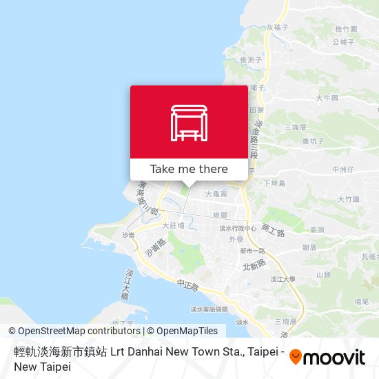 輕軌淡海新市鎮站 Lrt Danhai New Town Sta. map