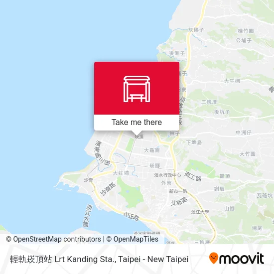 輕軌崁頂站 Lrt  Kanding Sta. map