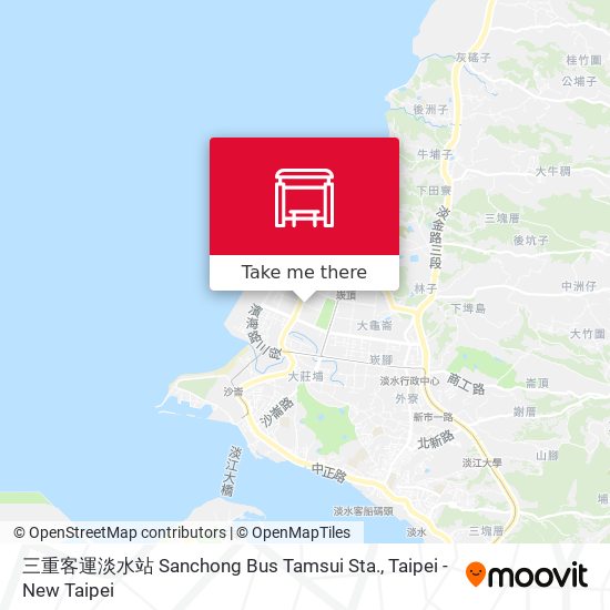 三重客運淡水站 Sanchong Bus Tamsui Sta. map