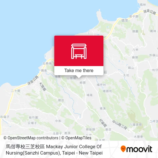 馬偕專校三芝校區 Mackay Junior College Of Nursing(Sanzhi Campus) map