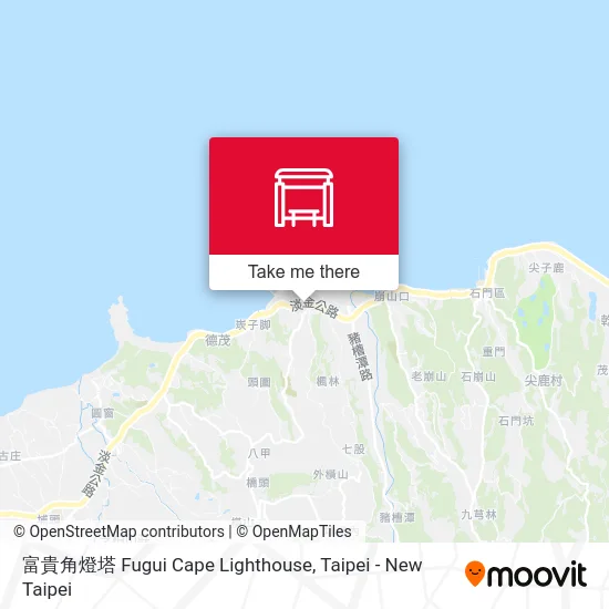 富貴角燈塔 Fugui Cape Lighthouse map