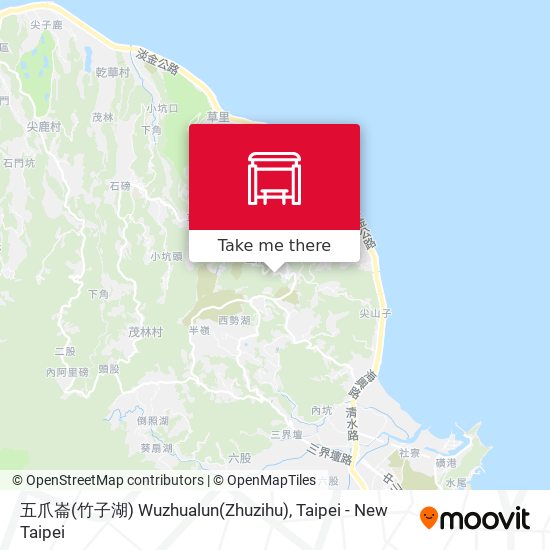 五爪崙(竹子湖) Wuzhualun(Zhuzihu) map