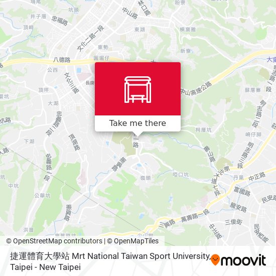 捷運體育大學站 Mrt National Taiwan Sport University map