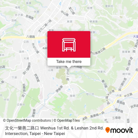 文化一樂善二路口 Wenhua 1st Rd. & Leshan 2nd Rd. Intersection map