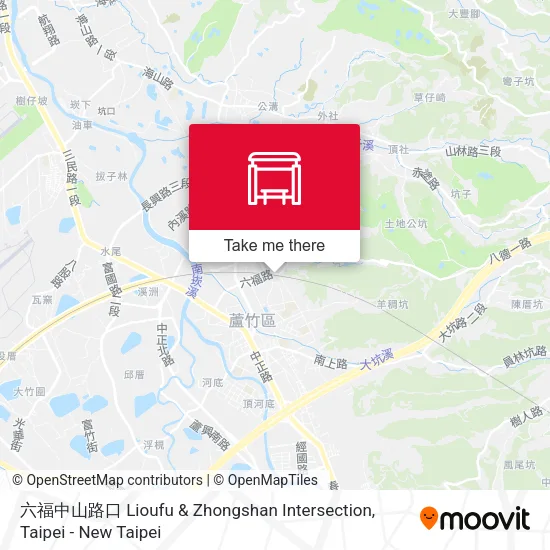 六福中山路口 Lioufu & Zhongshan Intersection地圖