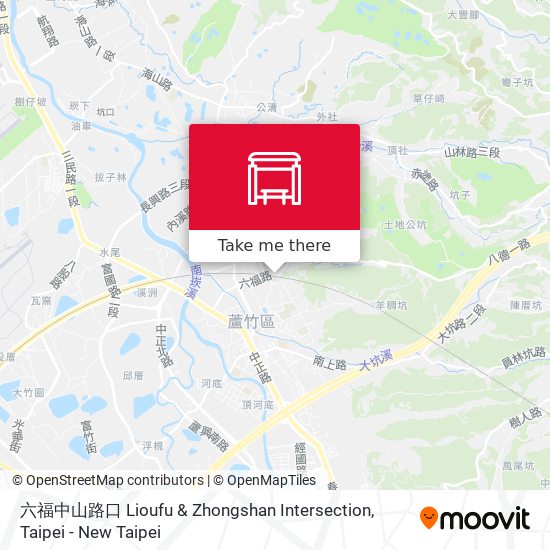 六福中山路口 Lioufu & Zhongshan Intersection map