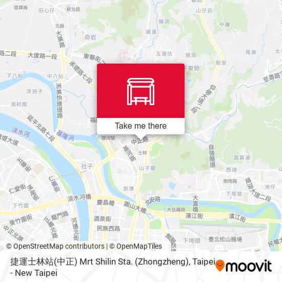 捷運士林站(中正) Mrt Shilin Sta. (Zhongzheng) map