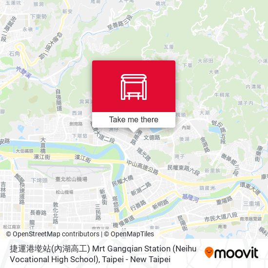 捷運港墘站(內湖高工) Mrt Gangqian Station (Neihu Vocational High School)地圖