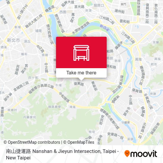 南山捷運路 Nanshan & Jieyun Intersection地圖