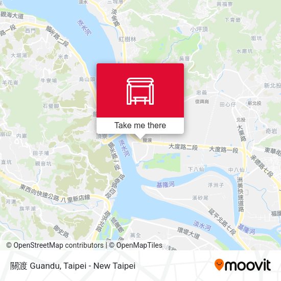 關渡 Guandu map