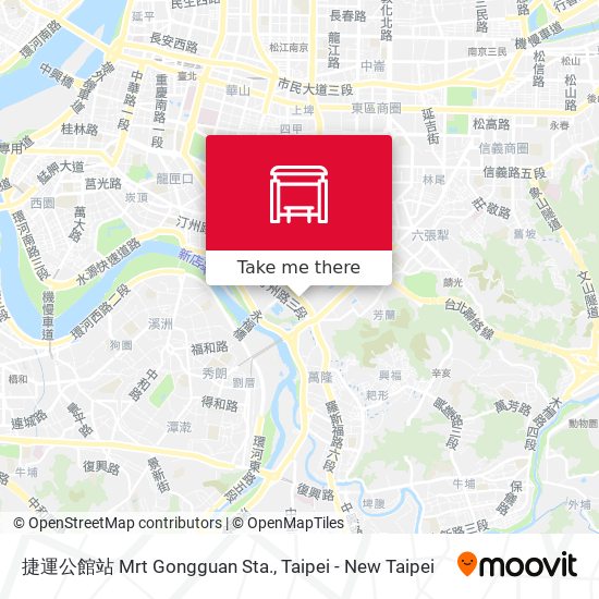 捷運公館站 Mrt Gongguan Sta. map