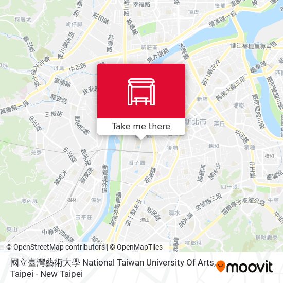 國立臺灣藝術大學 National Taiwan University Of Arts map