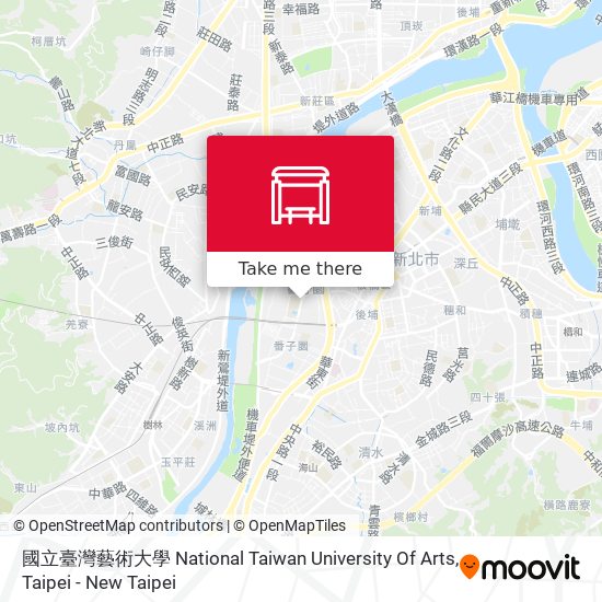 國立臺灣藝術大學 National Taiwan University Of Arts地圖