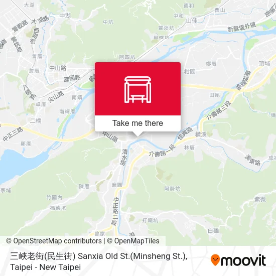 三峽老街(民生街) Sanxia Old St.(Minsheng St.) map