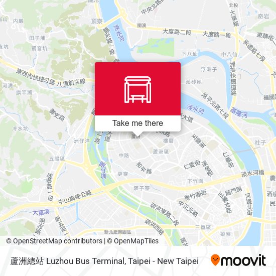 蘆洲總站 Luzhou Bus Terminal map