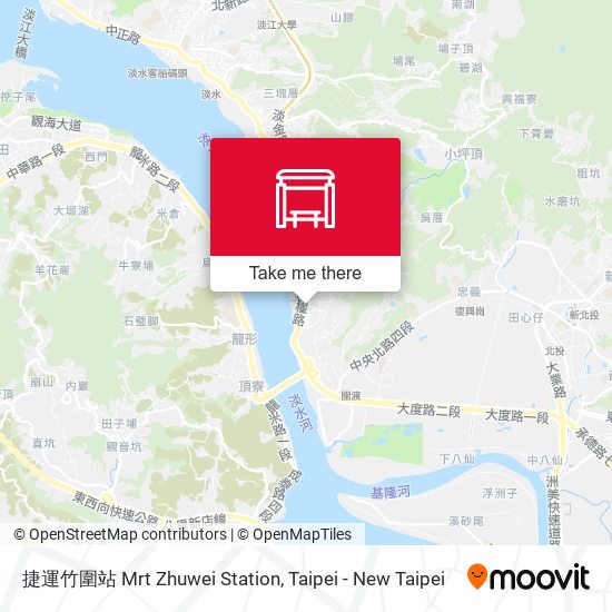 捷運竹圍站 Mrt Zhuwei Station map