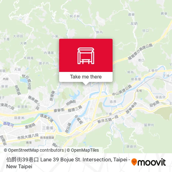 伯爵街39巷口 Lane 39 Bojue St. Intersection map