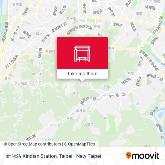 新店站 Xindian Station map