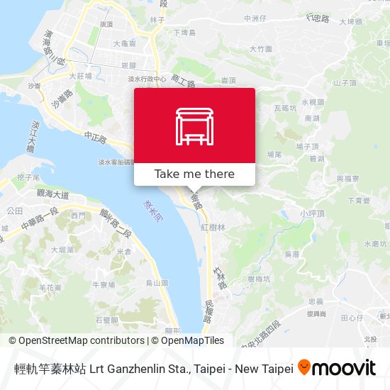 輕軌竿蓁林站 Lrt Ganzhenlin Sta. map