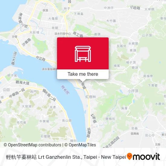 輕軌竿蓁林站 Lrt Ganzhenlin Sta. map