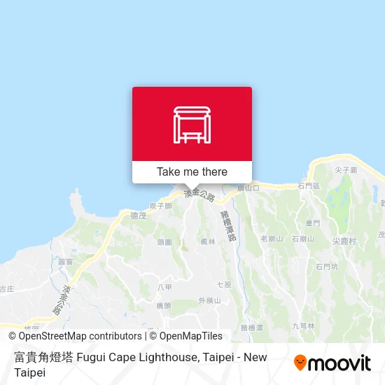 富貴角燈塔 Fugui Cape Lighthouse map