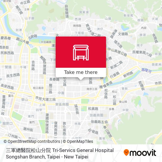 三軍總醫院松山分院 Tri-Servics General Hospital Songshan Branch map